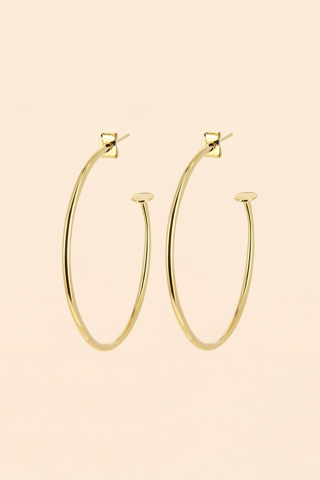 Boucles D'oreilles Créoles Minimalistes Argentées (Plaqué Argent 925)